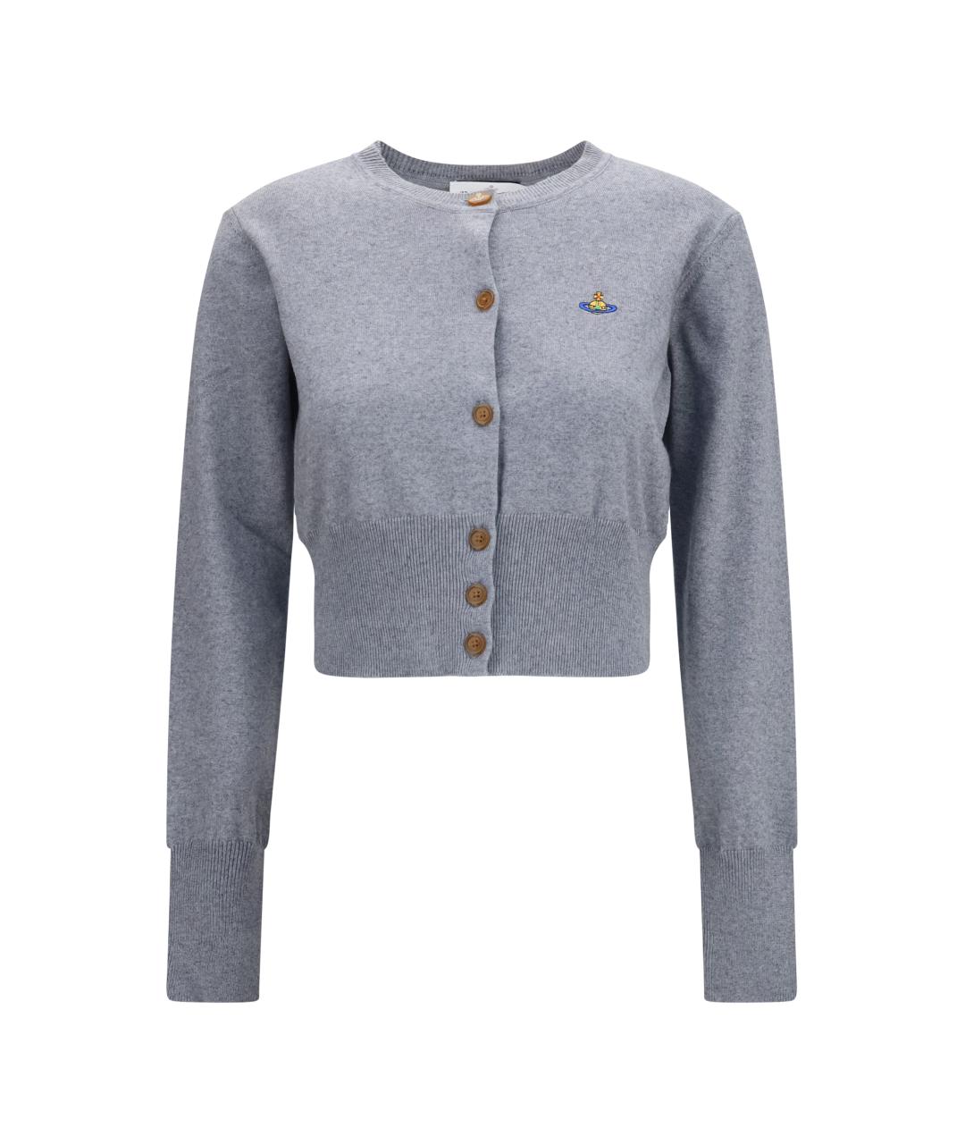 VIVIENNE WESTWOOD Серый хлопковый кардиган, фото 1
