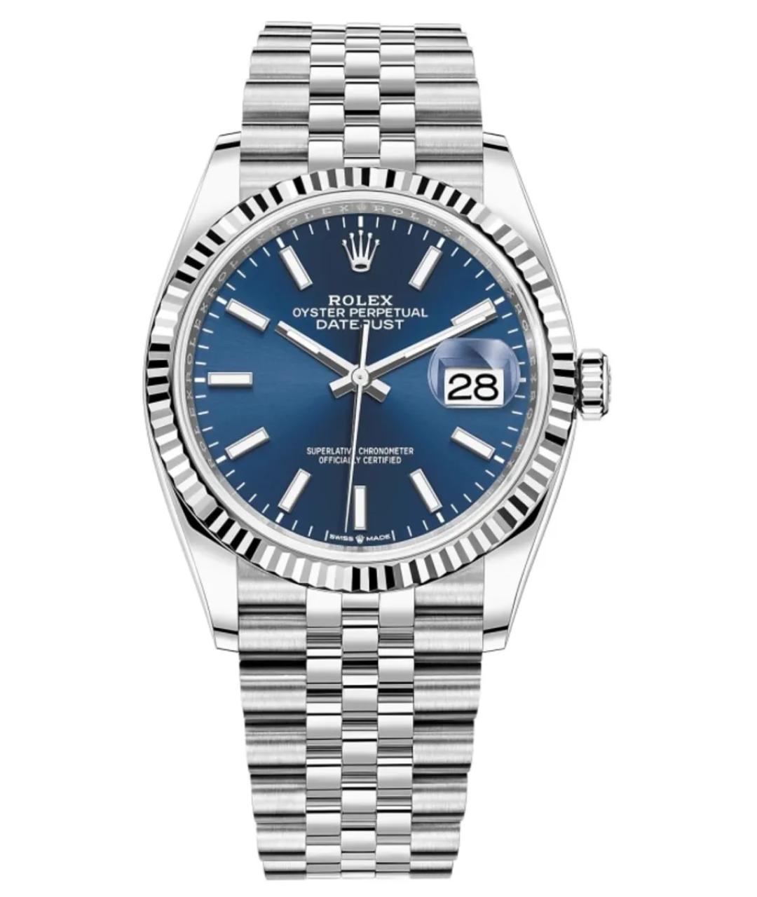 ROLEX Темно-синие часы, фото 5