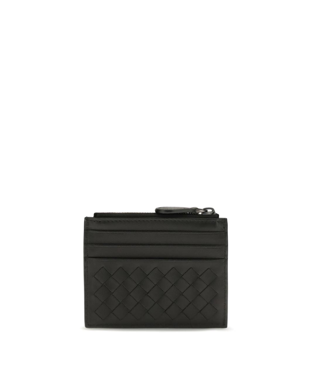 BOTTEGA VENETA Черный кожаный кардхолдер, фото 2