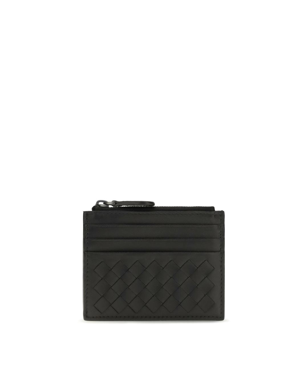 BOTTEGA VENETA Черный кожаный кардхолдер, фото 1