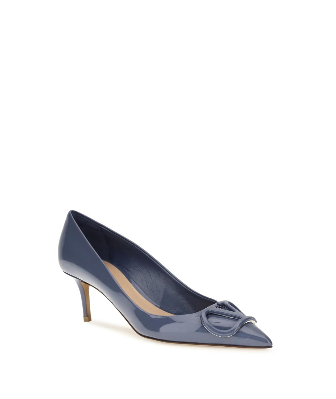 VALENTINO Синие кожаные туфли, фото 2