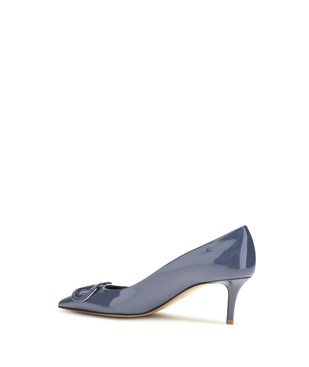 VALENTINO Синие кожаные туфли, фото 3