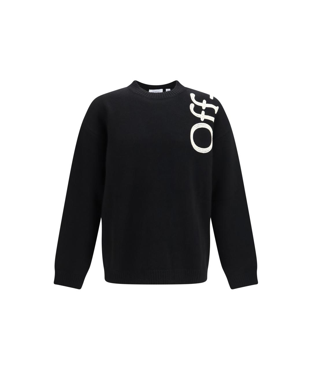 OFF-WHITE Черный шерстяной джемпер / свитер, фото 1