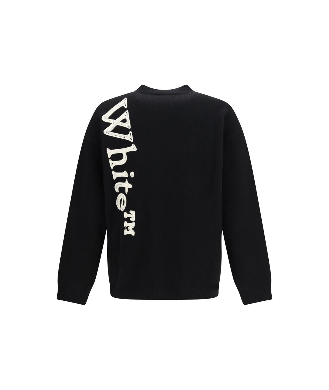 OFF-WHITE Черный шерстяной джемпер / свитер, фото 2
