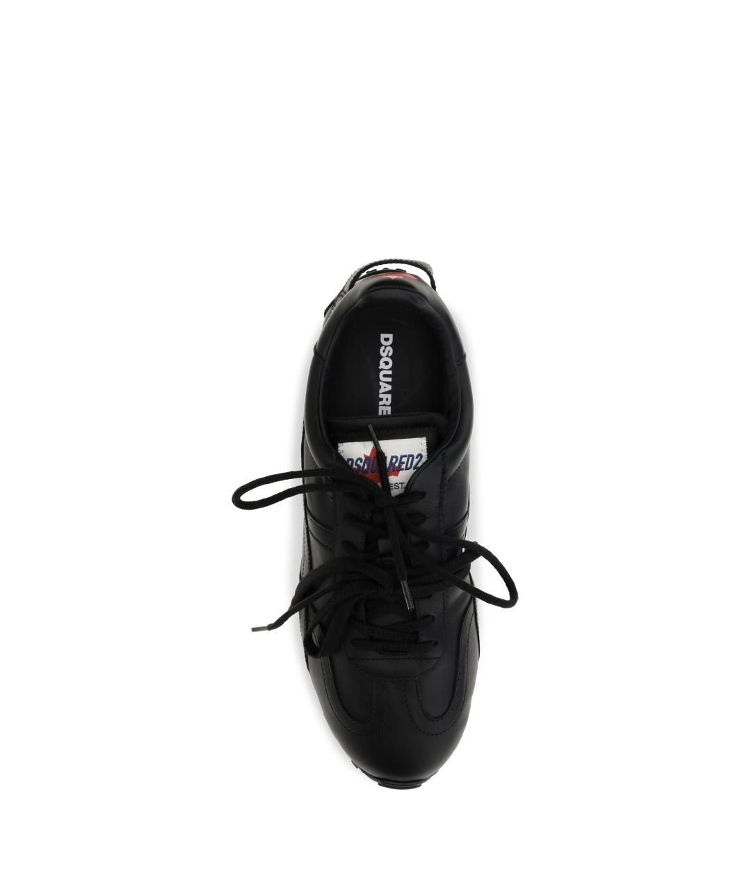DSQUARED2 Черные синтетические низкие кроссовки / кеды, фото 4