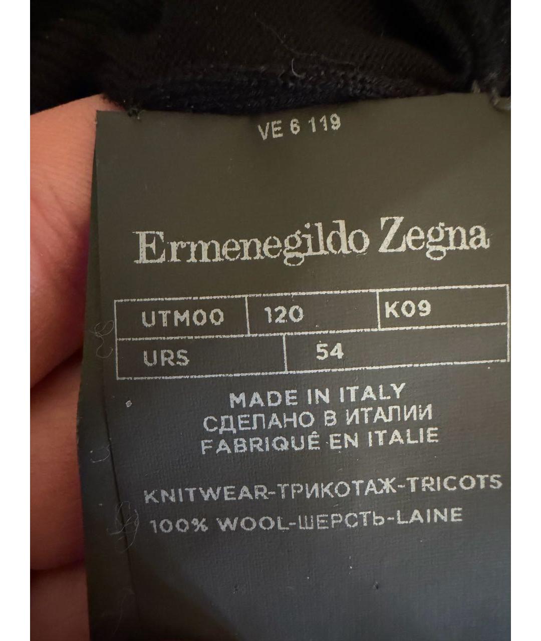 ZEGNA Черная шерстяная водолазка, фото 2