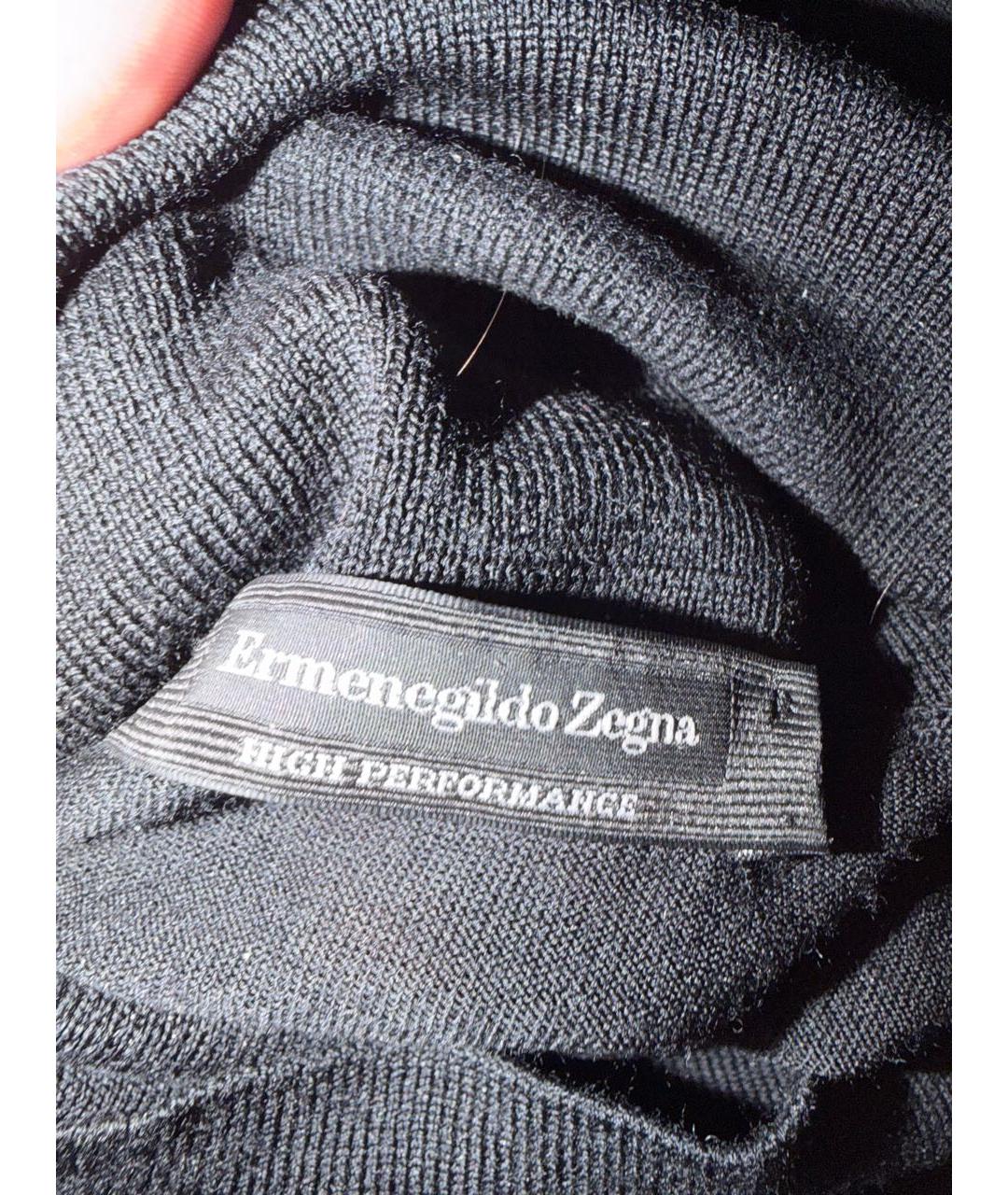 ZEGNA Черная шерстяная водолазка, фото 3
