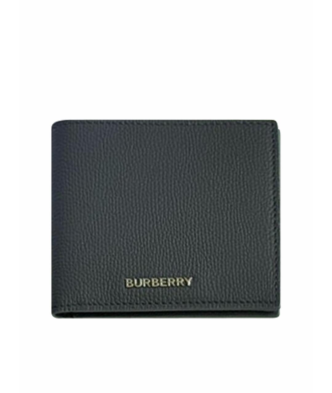 BURBERRY Антрацитовый кожаный кошелек, фото 1
