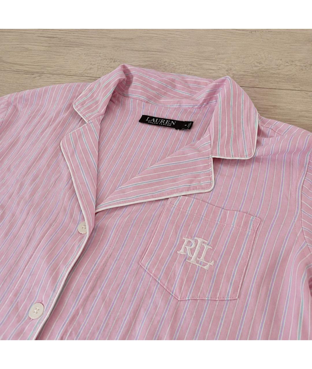 RALPH LAUREN Розовая хлопко-эластановая пижама, фото 6
