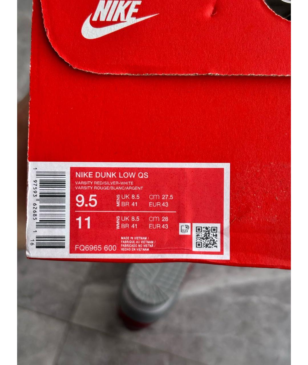 NIKE Серые кожаные низкие кроссовки / кеды, фото 8
