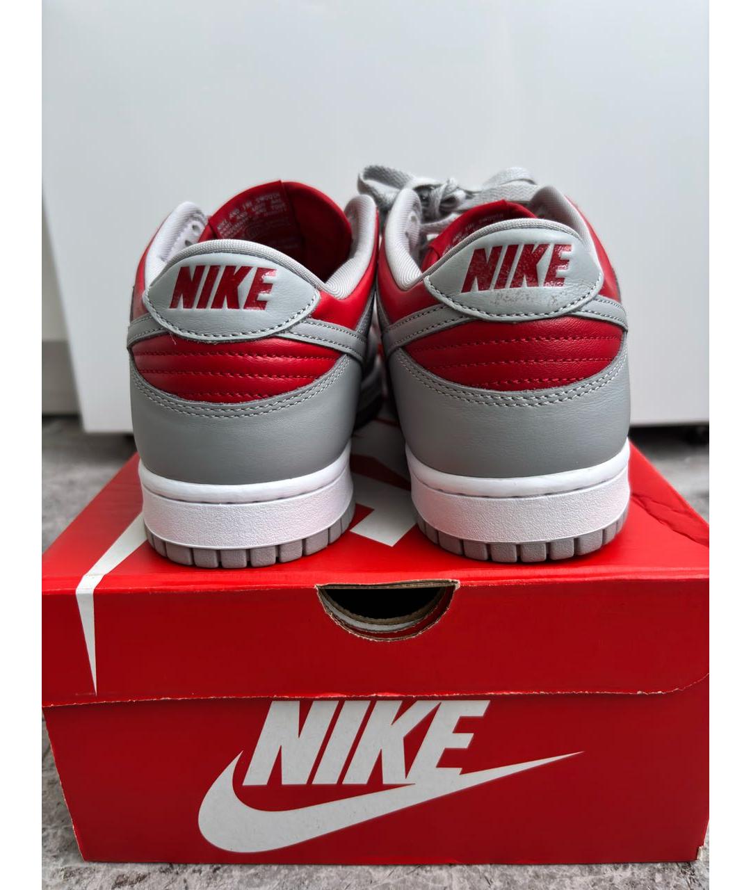 NIKE Серые кожаные низкие кроссовки / кеды, фото 4