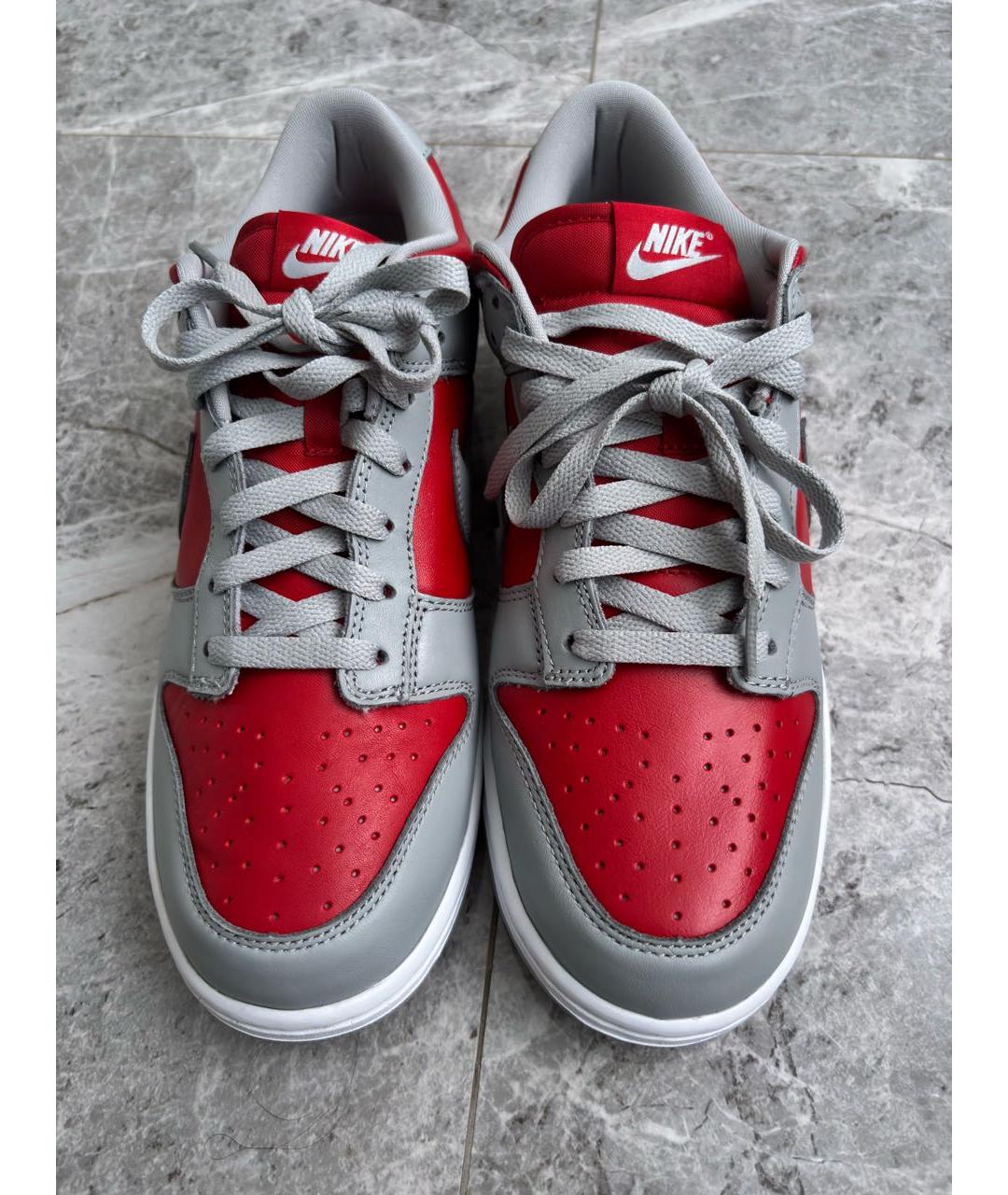 NIKE Серые кожаные низкие кроссовки / кеды, фото 2