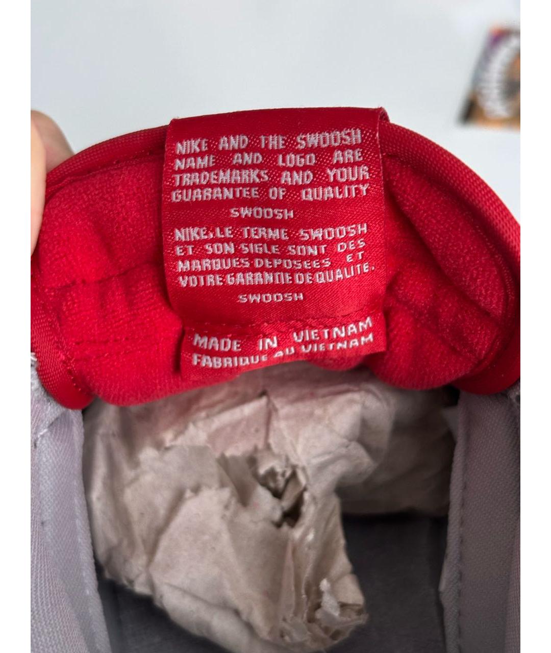 NIKE Серые кожаные низкие кроссовки / кеды, фото 7