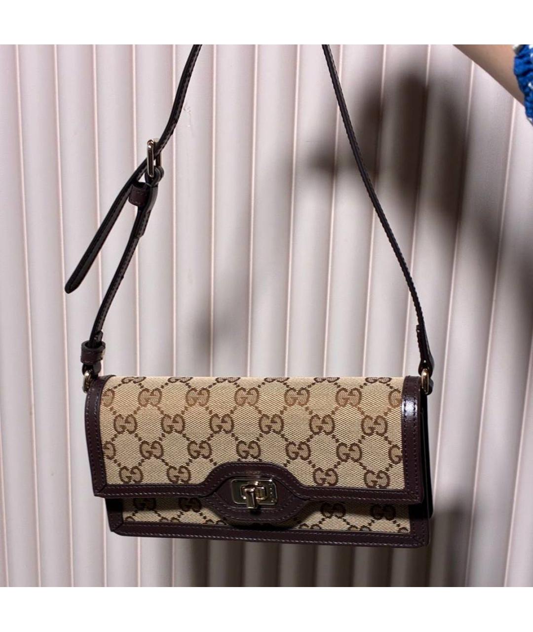 GUCCI Коричневая сумка с короткими ручками, фото 2