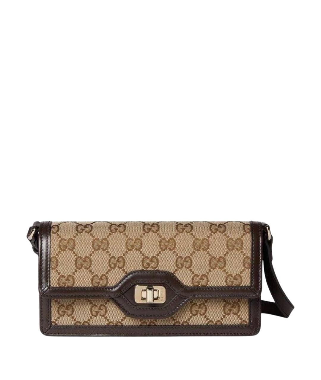 GUCCI Коричневая сумка с короткими ручками, фото 1