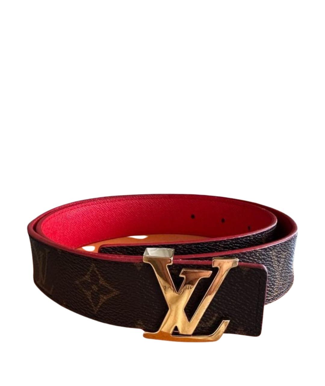 LOUIS VUITTON Коричневый кожаный ремень, фото 1