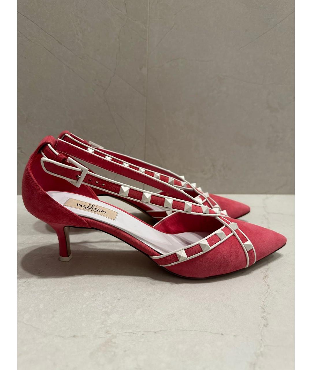 VALENTINO Розовые замшевые туфли, фото 8