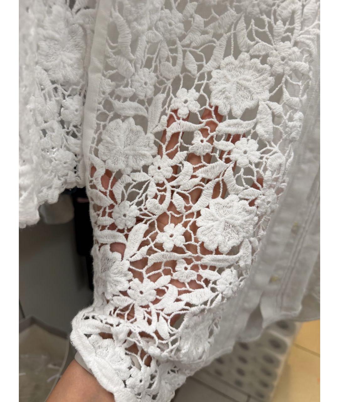 ERMANNO SCERVINO Белая хлопковая рубашка, фото 7