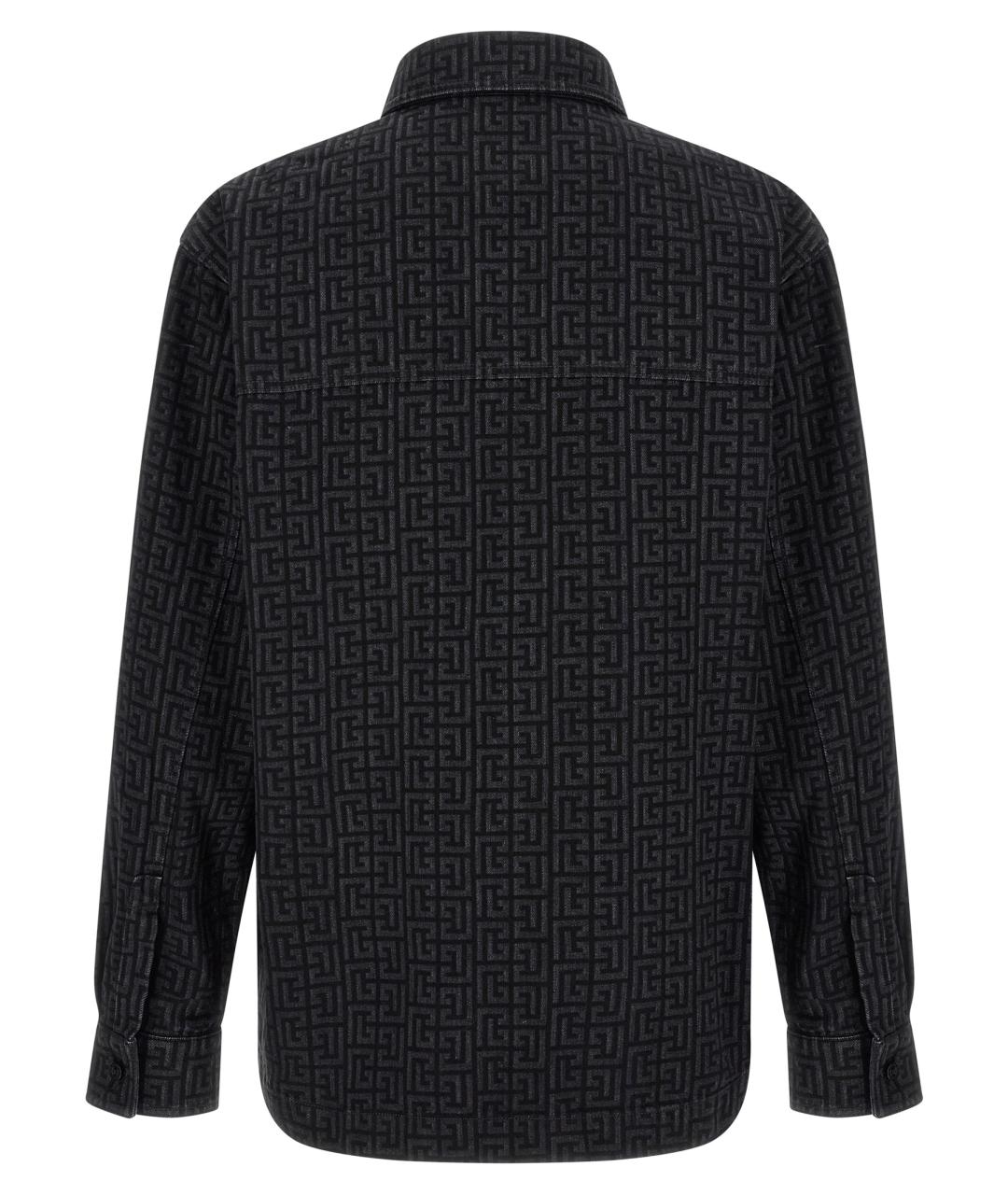 BALMAIN Черная хлопковая кэжуал рубашка, фото 2