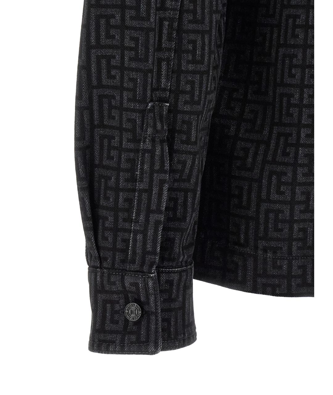 BALMAIN Черная хлопковая кэжуал рубашка, фото 4