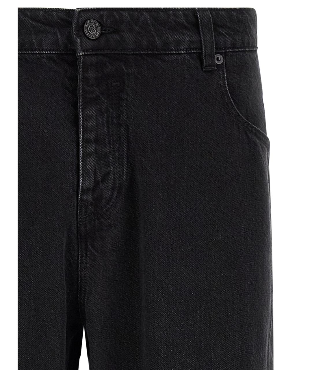 BALMAIN Черные хлопковые прямые джинсы, фото 3