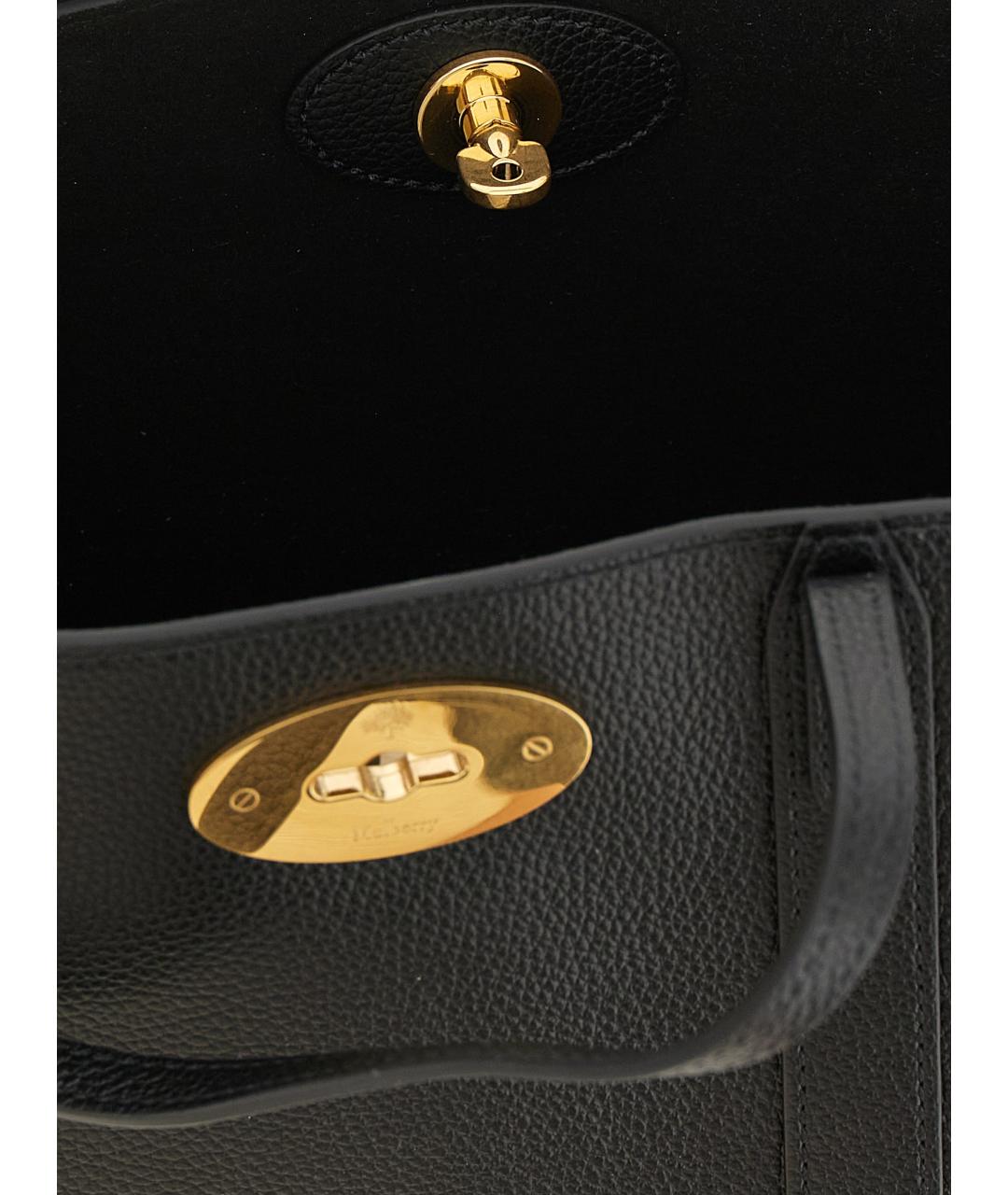 MULBERRY Черная кожаная сумка тоут, фото 4