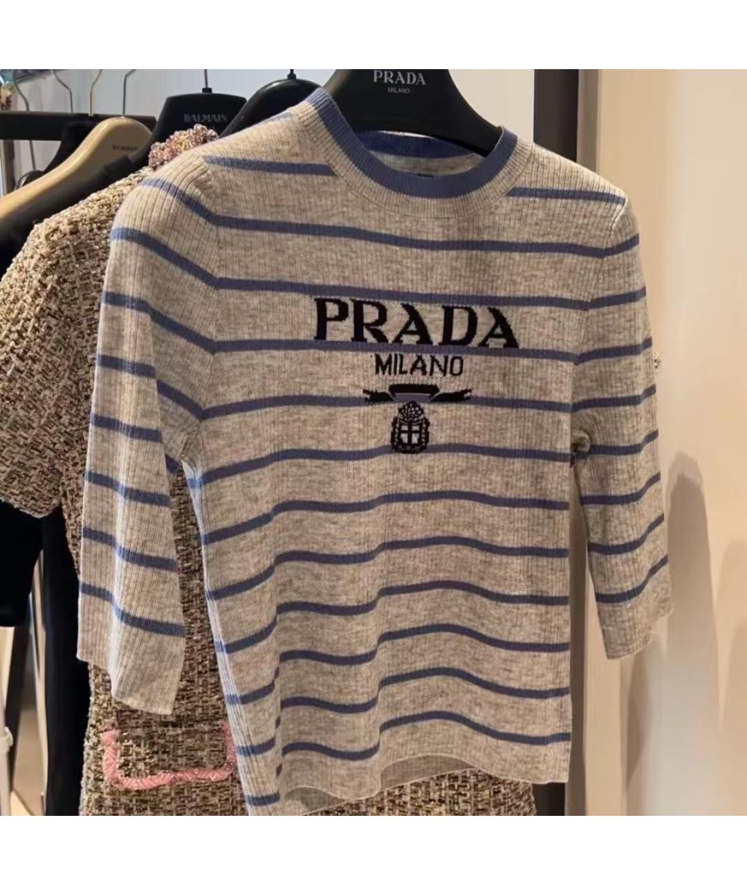 PRADA Серый джемпер / свитер, фото 3