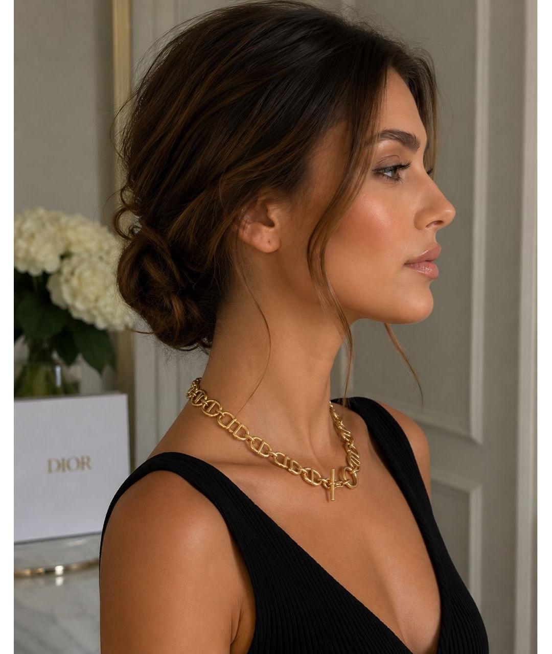 CHRISTIAN DIOR Золотое колье, фото 5