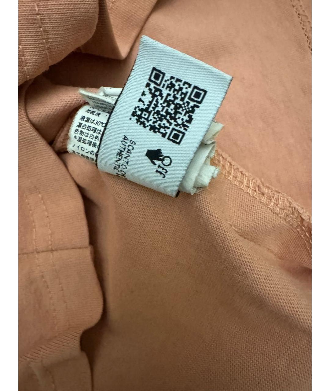OFF-WHITE Коралловая хлопковая футболка, фото 6