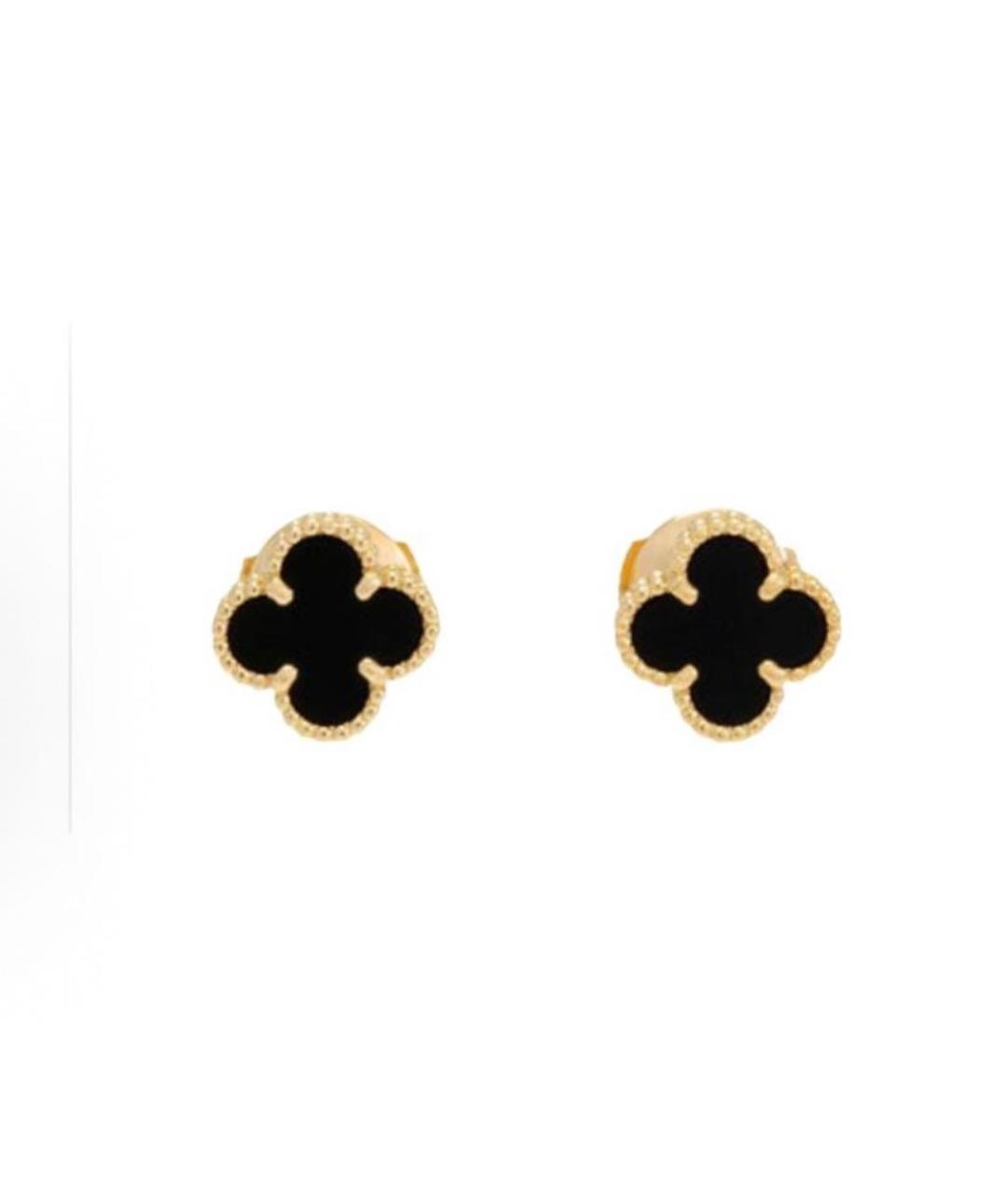 VAN CLEEF & ARPELS Черные серьги из желтого золота, фото 4