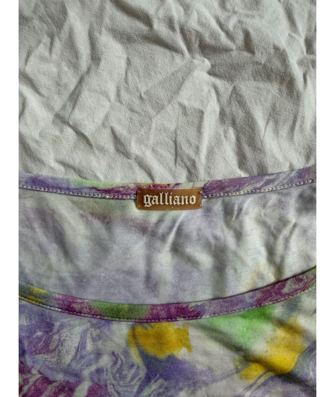 JOHN GALLIANO Мульти полиэстеровая футболка, фото 3
