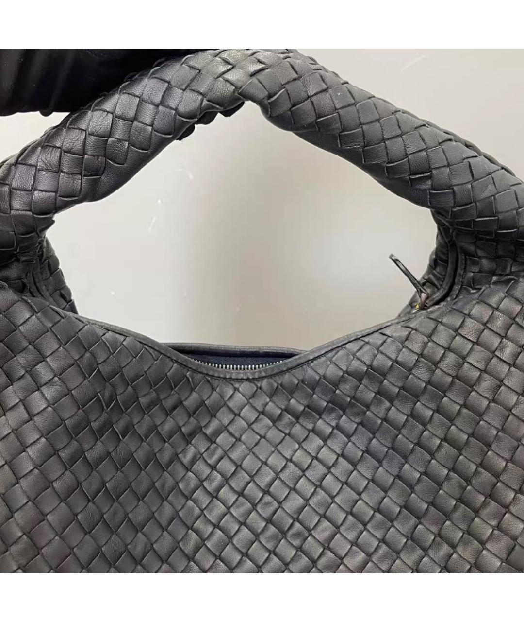 BOTTEGA VENETA Черная кожаная сумка с короткими ручками, фото 4