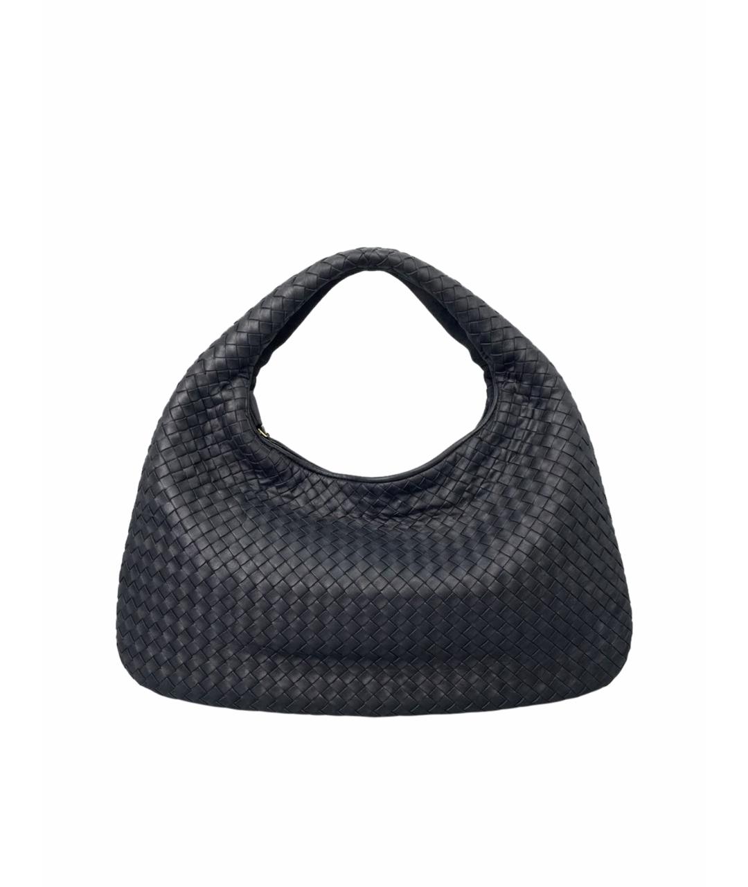 BOTTEGA VENETA Черная кожаная сумка с короткими ручками, фото 1