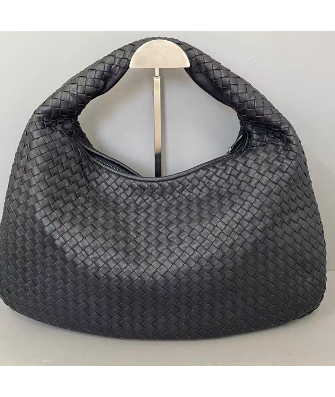 BOTTEGA VENETA Черная кожаная сумка с короткими ручками, фото 2