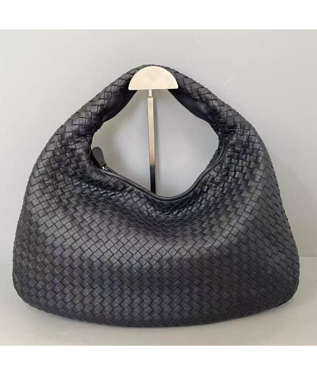 BOTTEGA VENETA Черная кожаная сумка с короткими ручками, фото 5