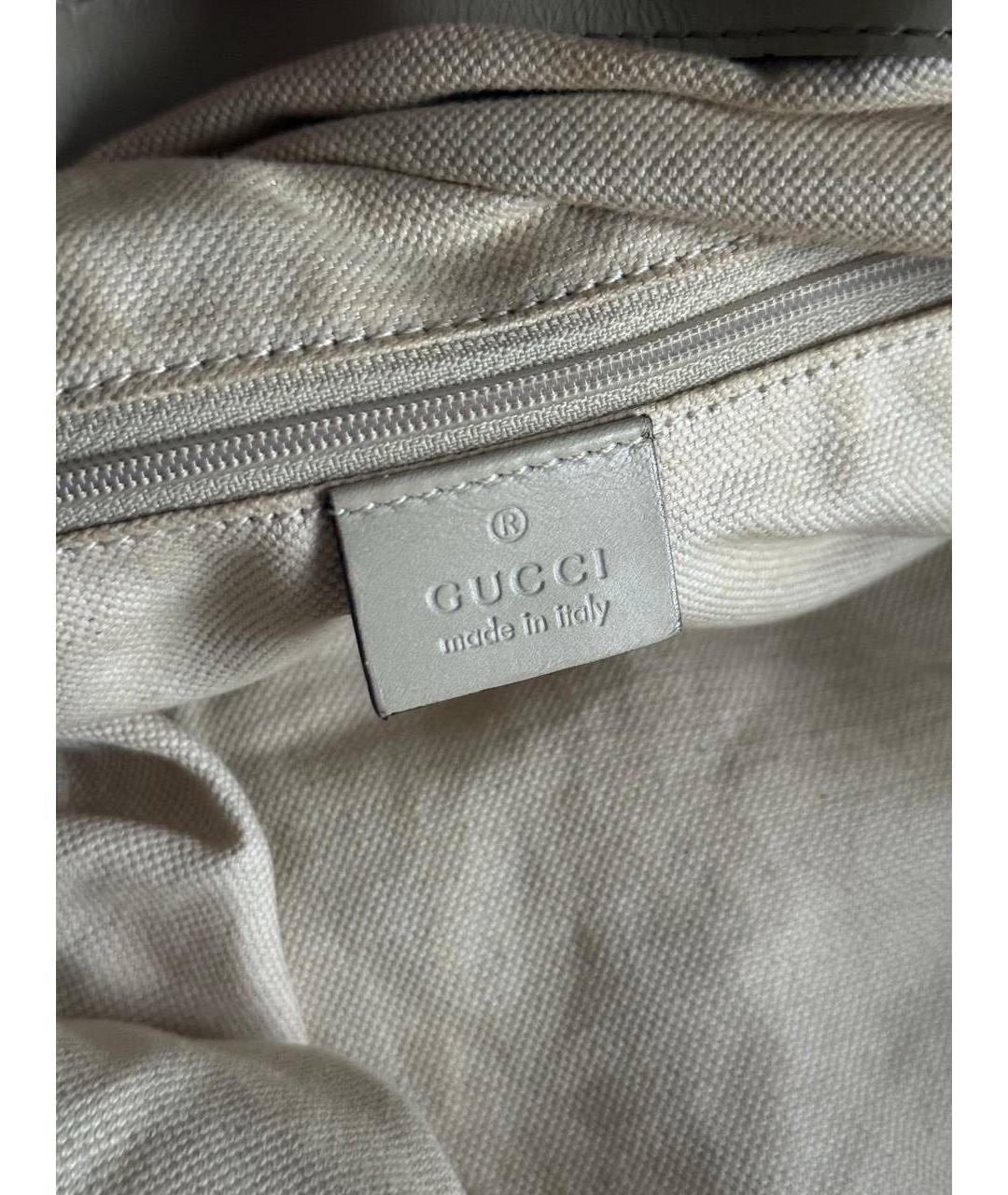 GUCCI Коричневая тканевая сумка с короткими ручками, фото 7