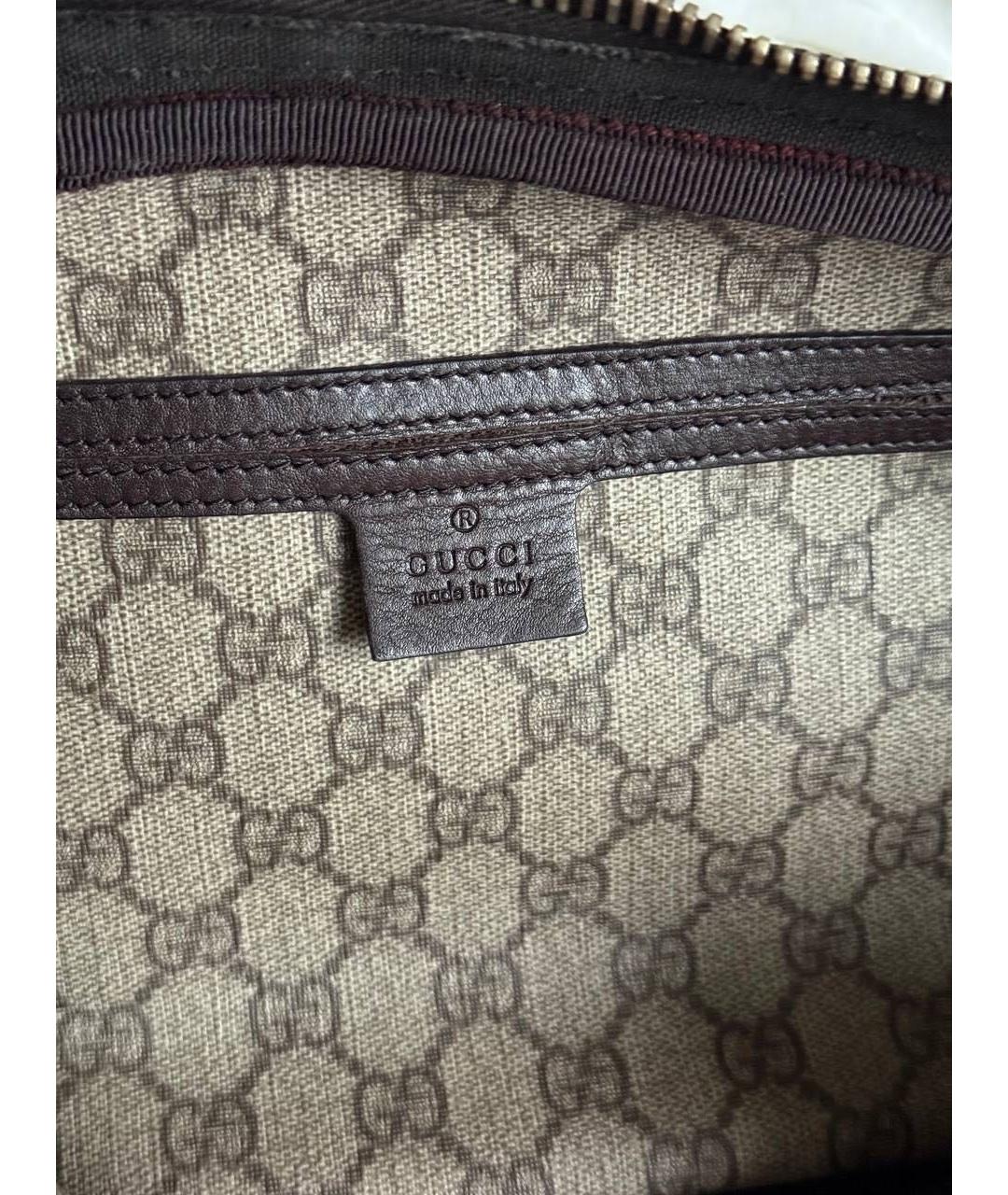 GUCCI Бежевая канва сумка с короткими ручками, фото 7