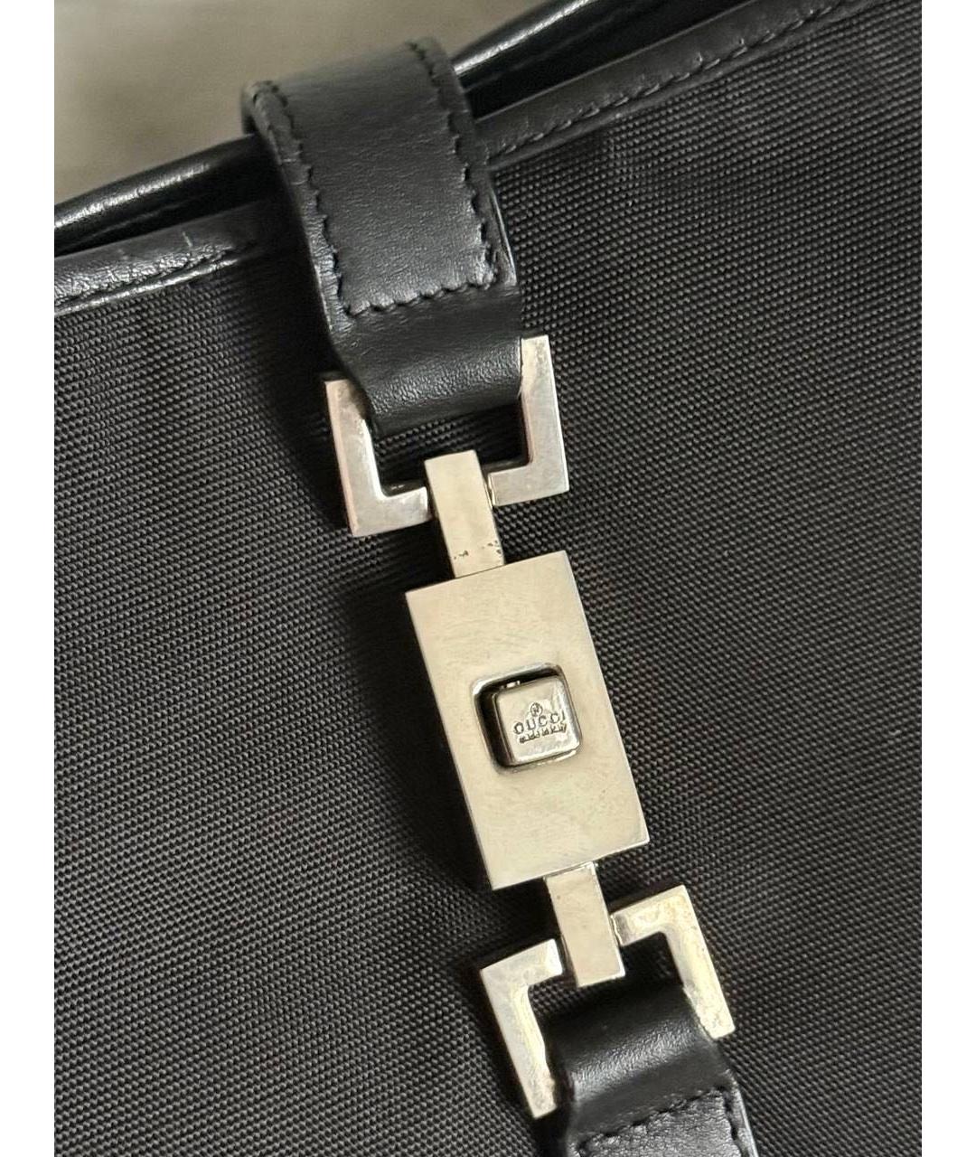 GUCCI Черная нейлоновая сумка с короткими ручками, фото 4