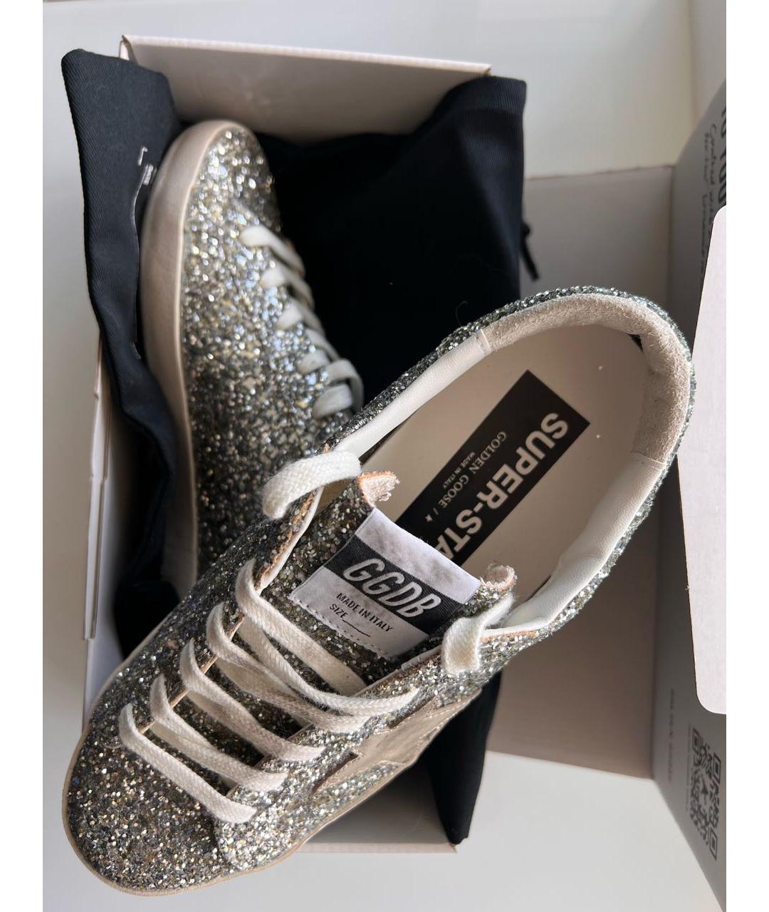 GOLDEN GOOSE Серебряные кеды, фото 4