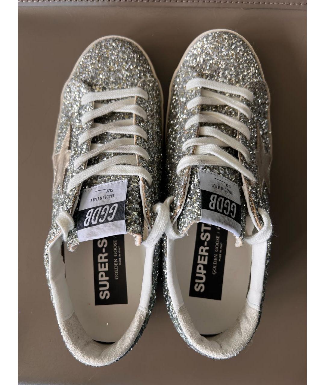 GOLDEN GOOSE Серебряные кеды, фото 2