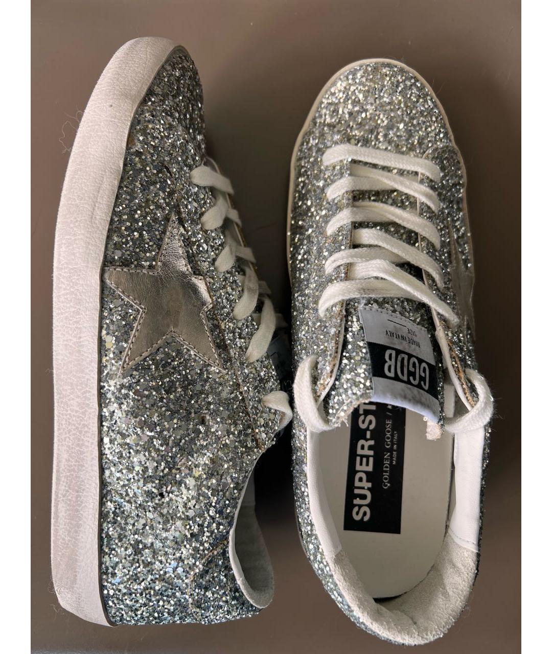 GOLDEN GOOSE Серебряные кеды, фото 3