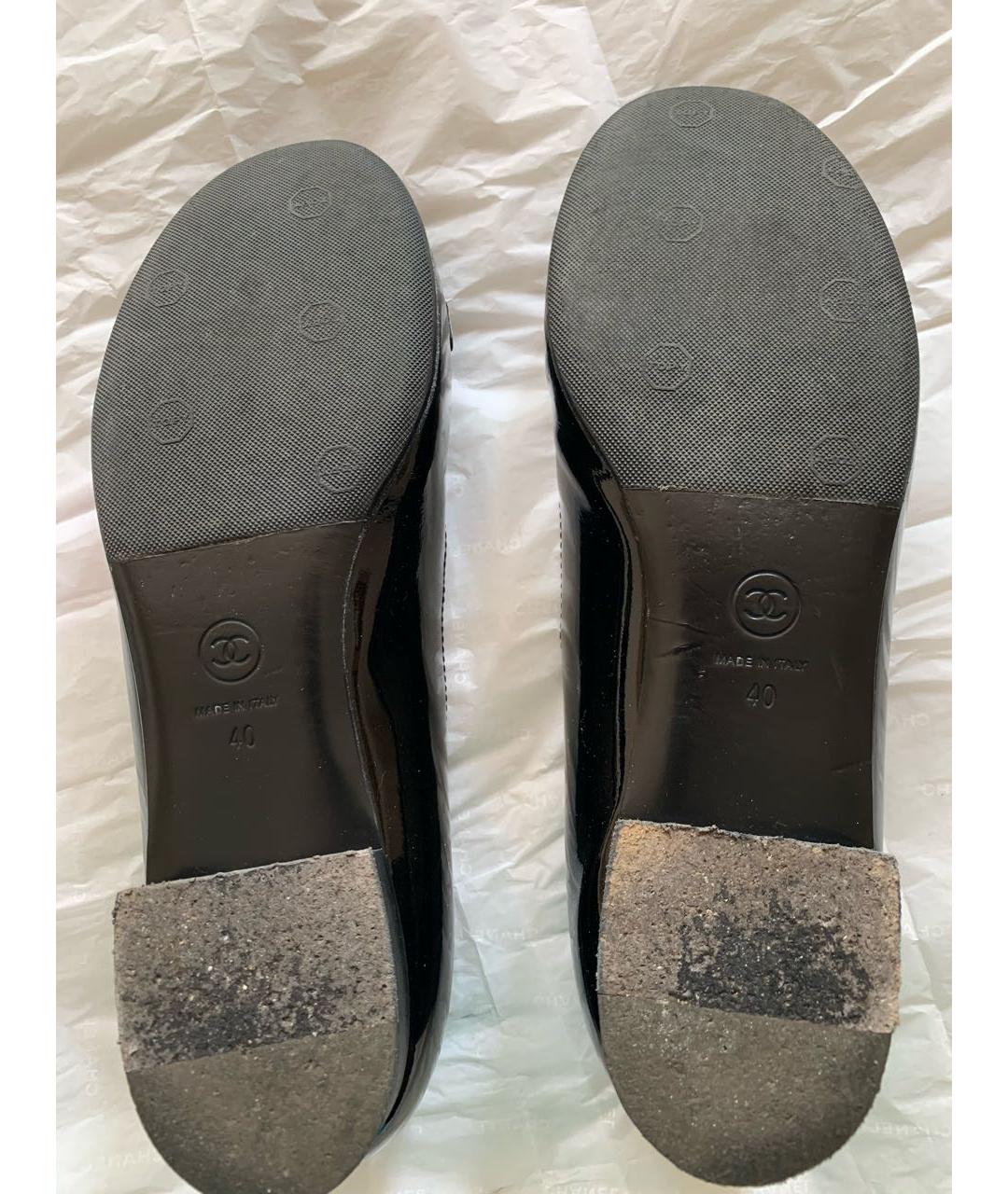 CHANEL Черные кожаные туфли, фото 5