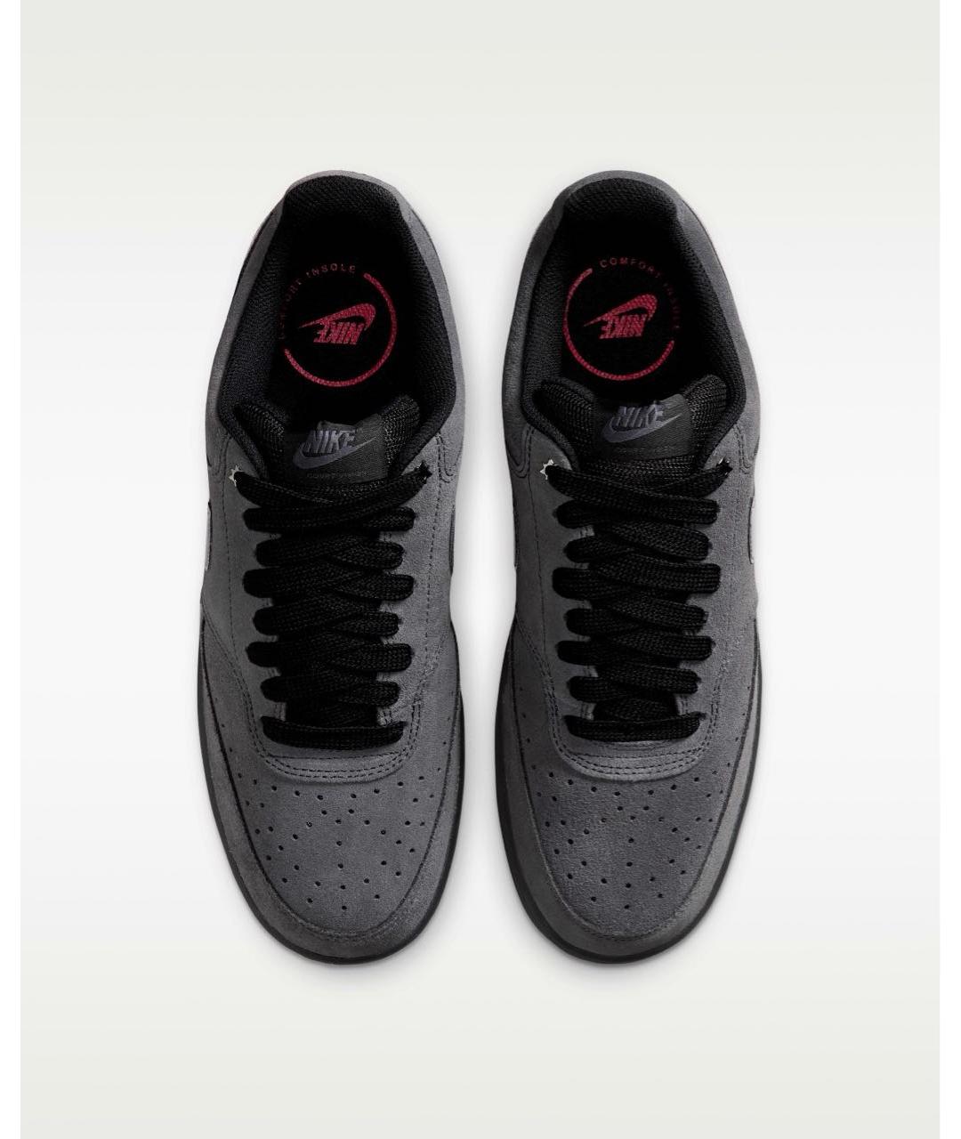 NIKE Серые замшевые низкие кроссовки / кеды, фото 3