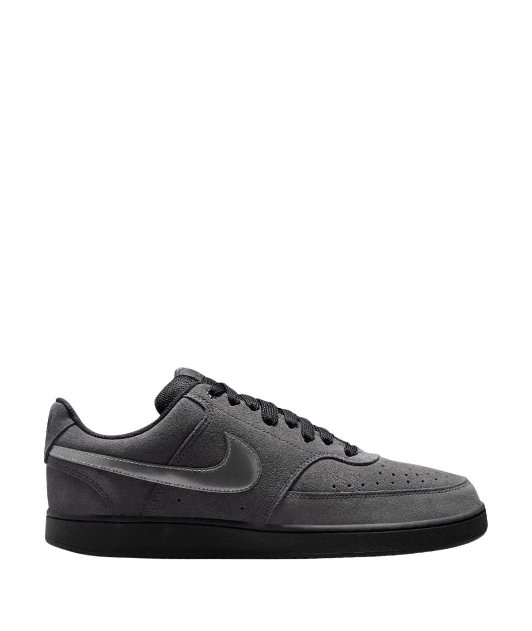 NIKE Серые замшевые низкие кроссовки / кеды, фото 1
