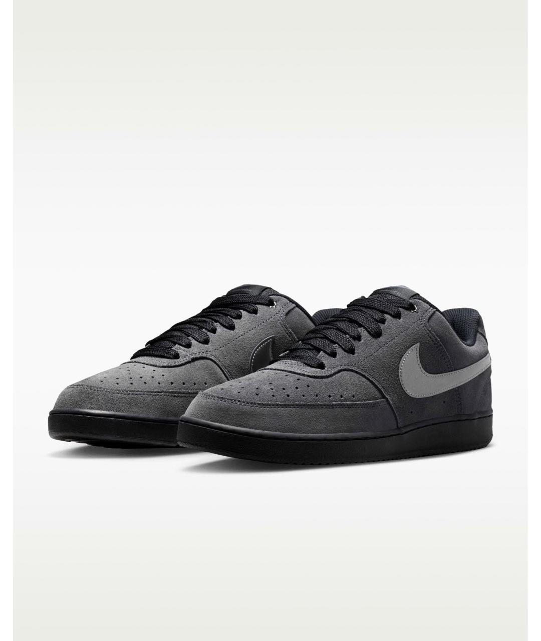 NIKE Серые замшевые низкие кроссовки / кеды, фото 2
