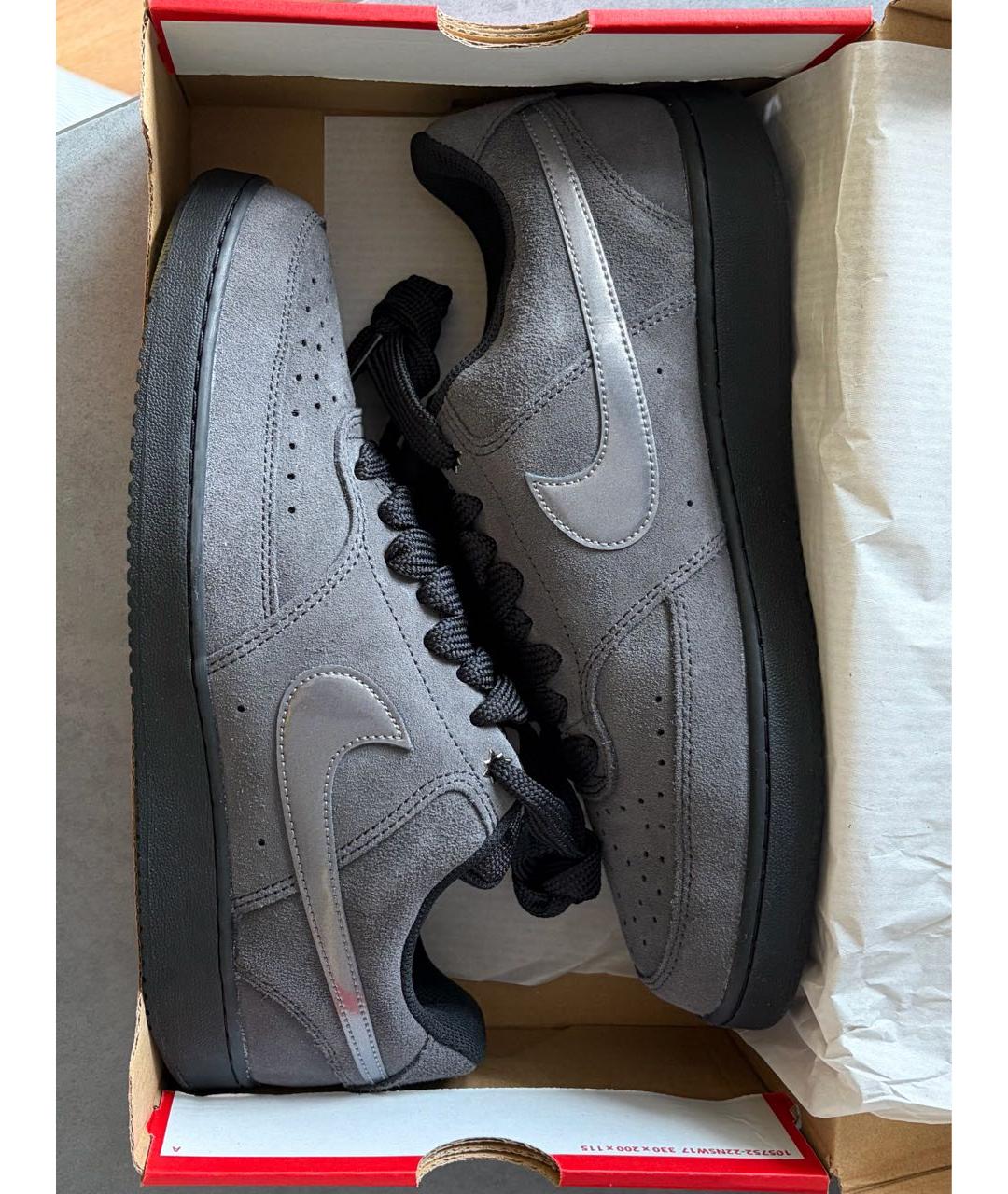 NIKE Серые замшевые низкие кроссовки / кеды, фото 6