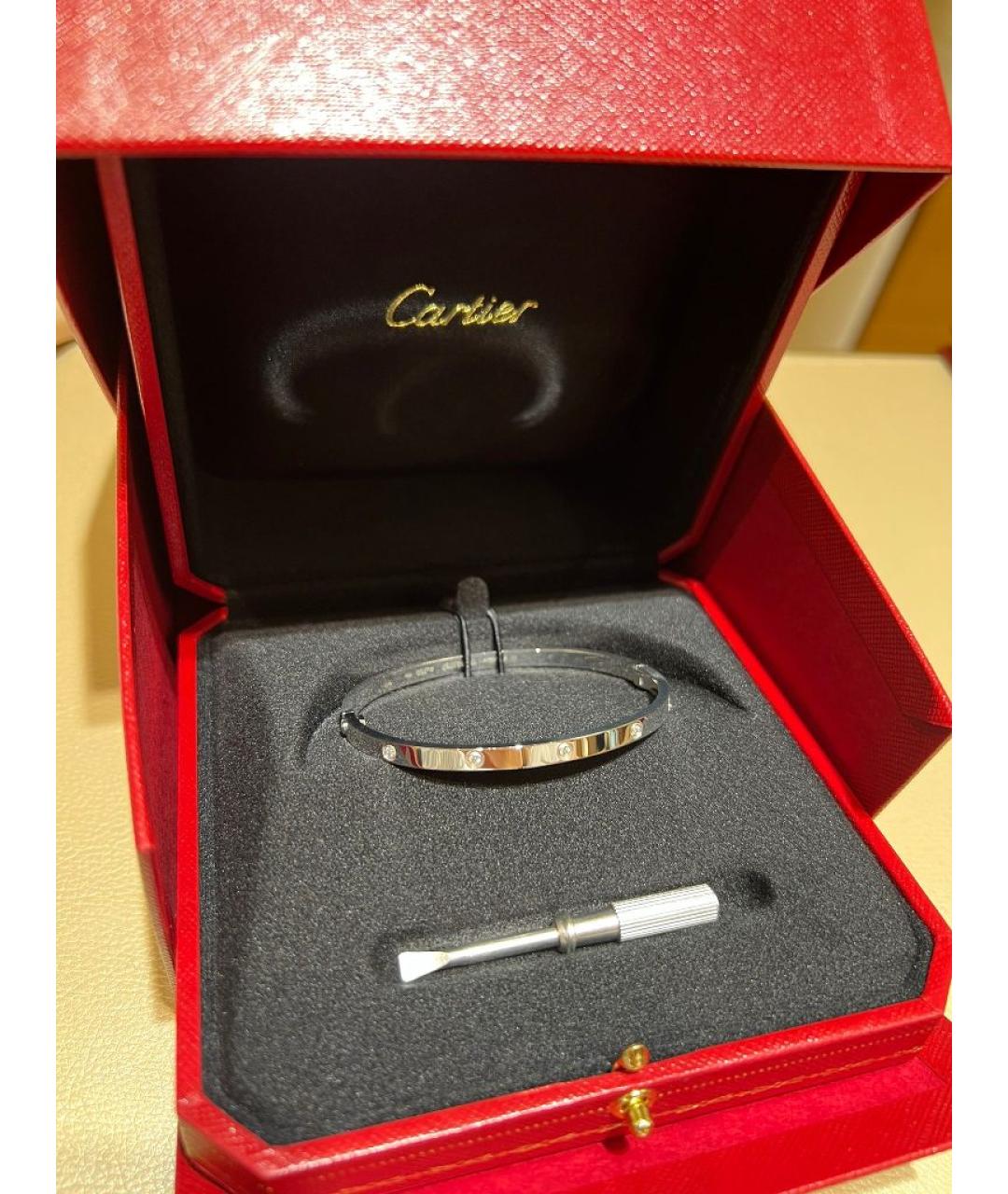 CARTIER Белый браслет из белого золота, фото 2