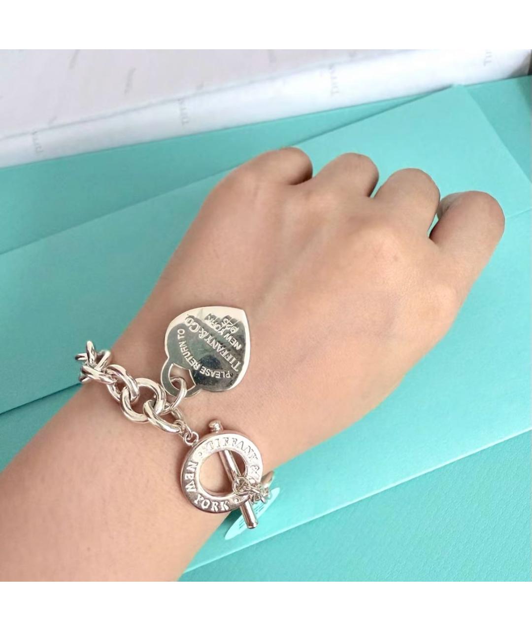 TIFFANY&CO Серебряный серебряный браслет, фото 7