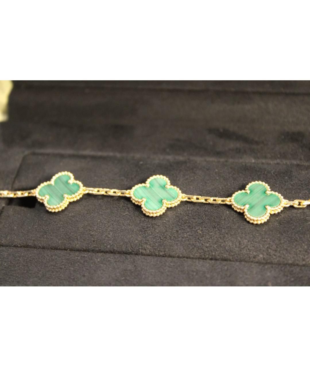 VAN CLEEF & ARPELS Зеленый браслет из желтого золота, фото 4