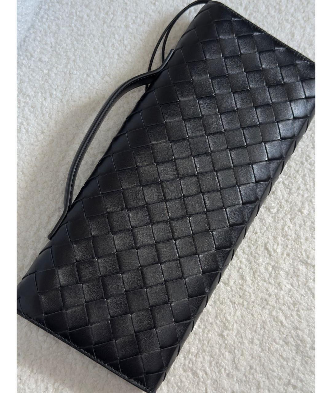 BOTTEGA VENETA Черная кожаная сумка с короткими ручками, фото 8